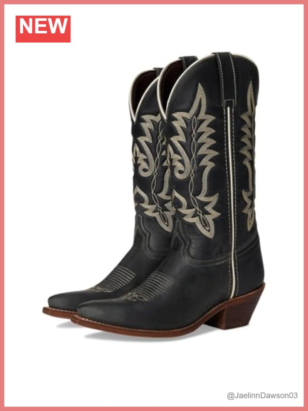 Laredo Women's Mid-Calf Western Boots - Snip Toe Block Heel Pull-On Leather
